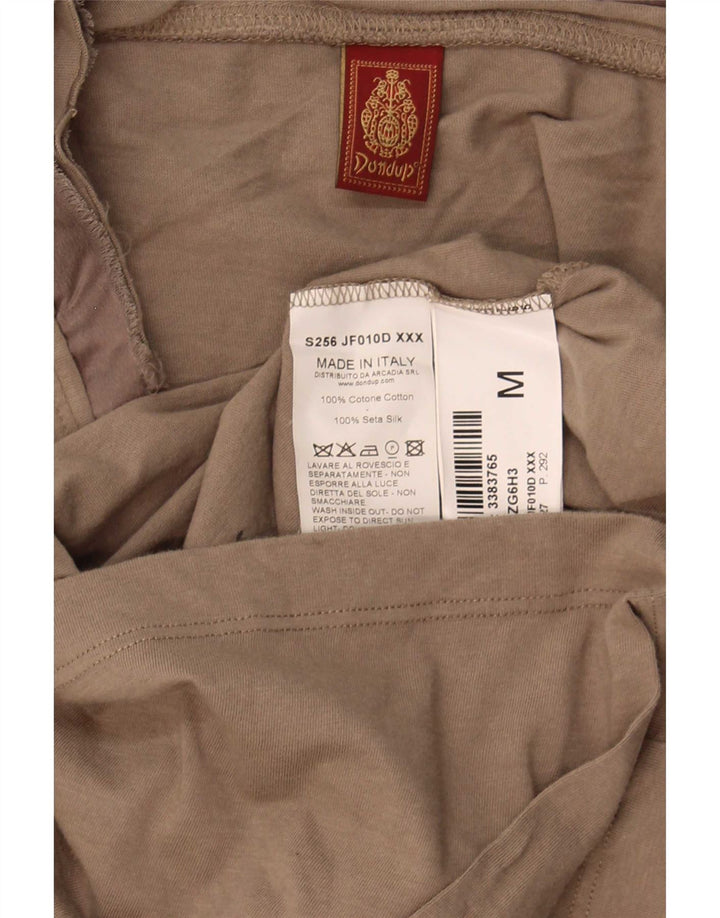 Γυναικείο T-Shirt Dondup Top UK 12 Medium Khaki Cotton