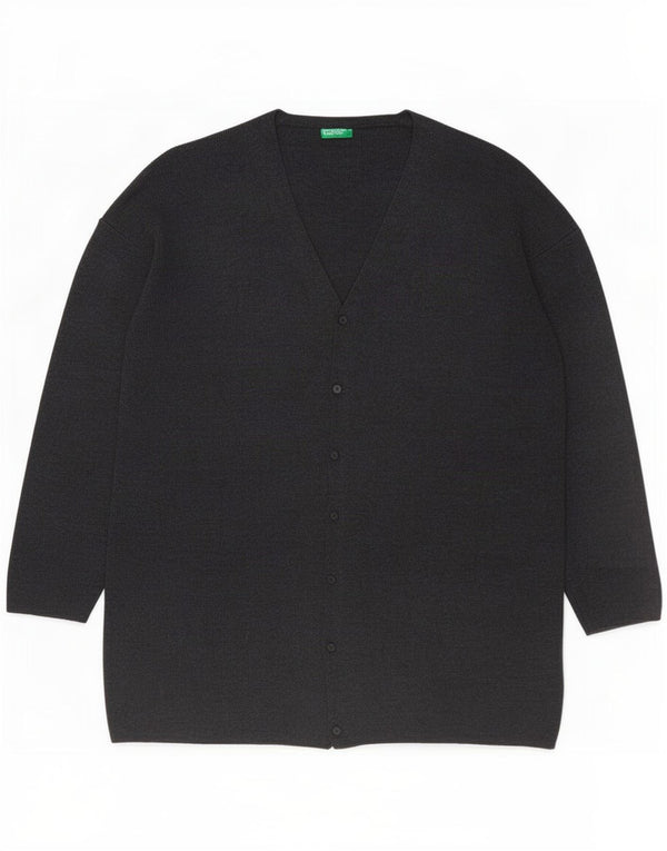 Γυναικείο πουλόβερ με ζακέτα της Benetton UK 16 Large Grey Wool