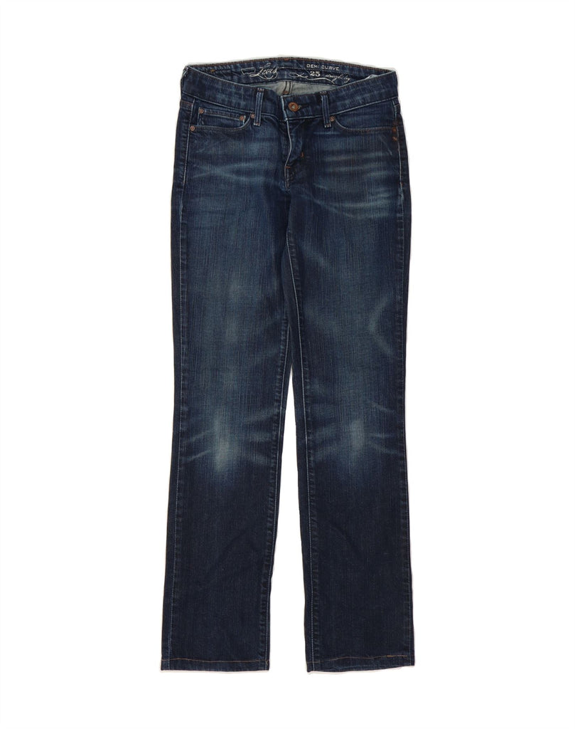 LEVI'S Womens Demi Curve Straight Jeans W25 L29 Blue Cotton Vintage Levi's and Second-Hand Levi's from Messina Hembry 