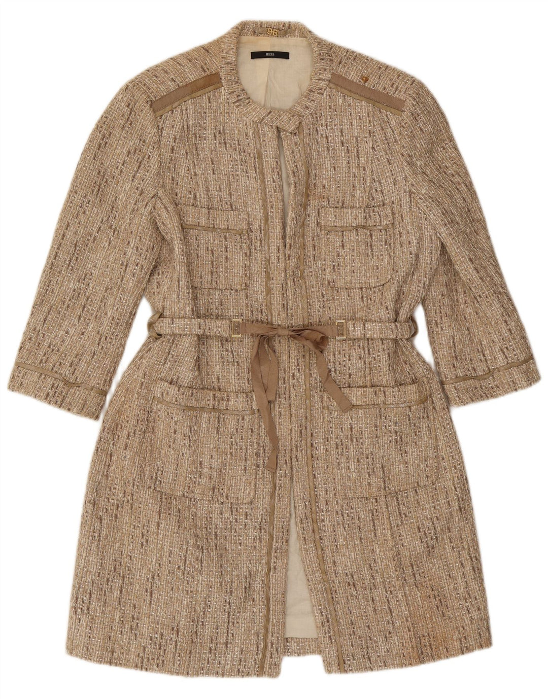 Γυναικείο Πανωφόρι Hugo Boss UK 14 Βαμβακερό μεσαίο μπεζ