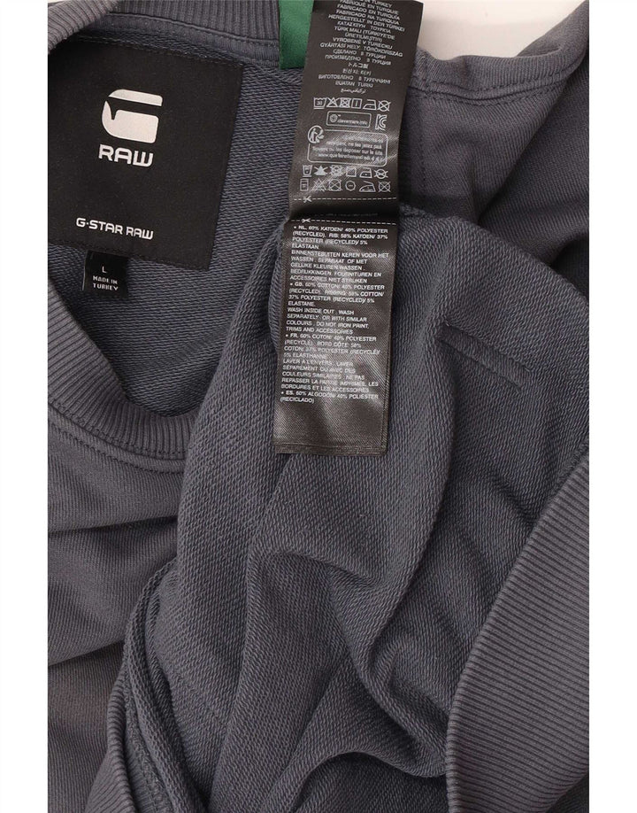 Ανδρικό φούτερ G-Star Jumper μεγάλο γκρι βαμβακερό