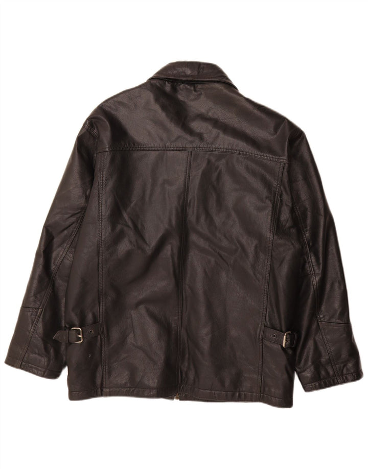 Vintage Ανδρικό Δερμάτινο Μπουφάν UK 38 Medium Black Leather