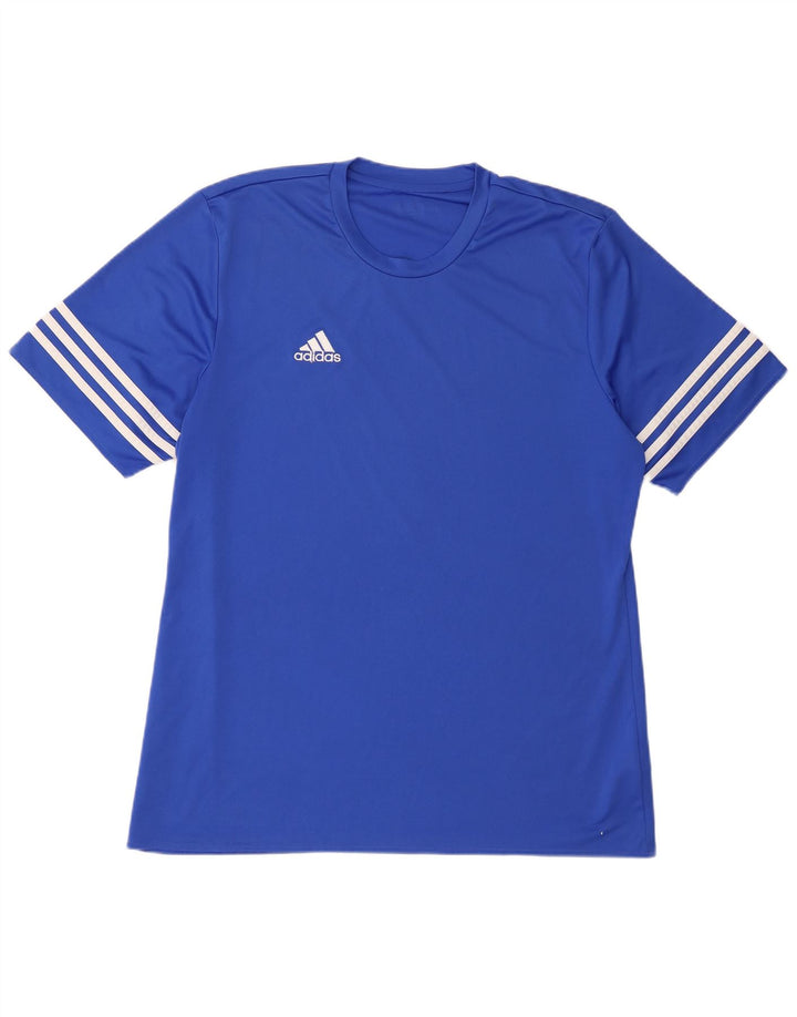 Ανδρικό T-Shirt Adidas Top 2XL Blue Polyester