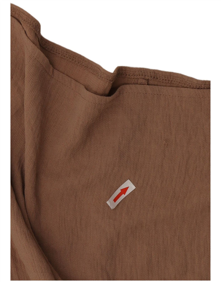 Zara Γυναικεία μπλούζα με 1/2 μανίκια τοπ UK 10 Small Brown