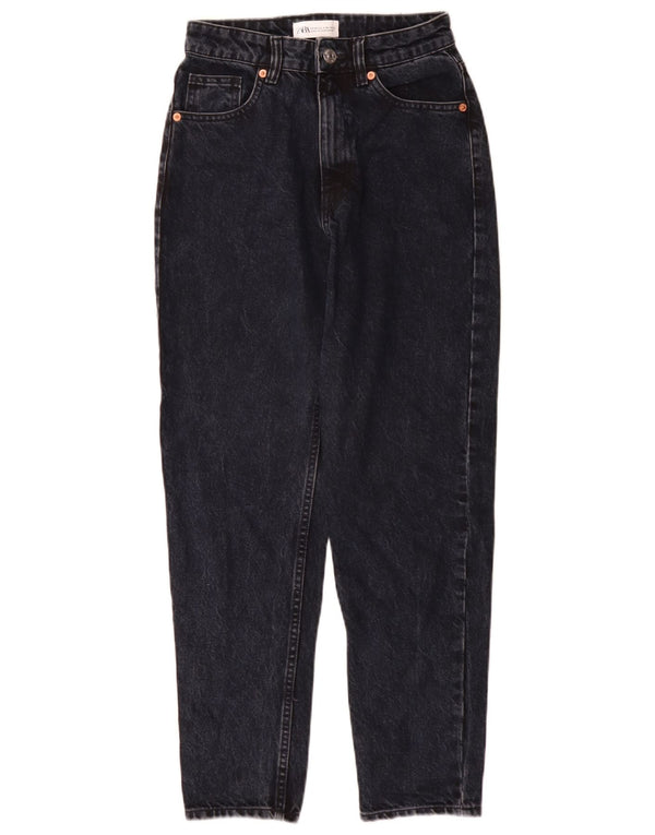 Zara Γυναικεία ψηλόμεση τζιν EU 34 2XS W24 L28 Navy Blue Cotton