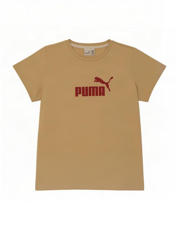 Γυναικείο γραφικό μπλουζάκι Puma Top UK 14 Large Beige