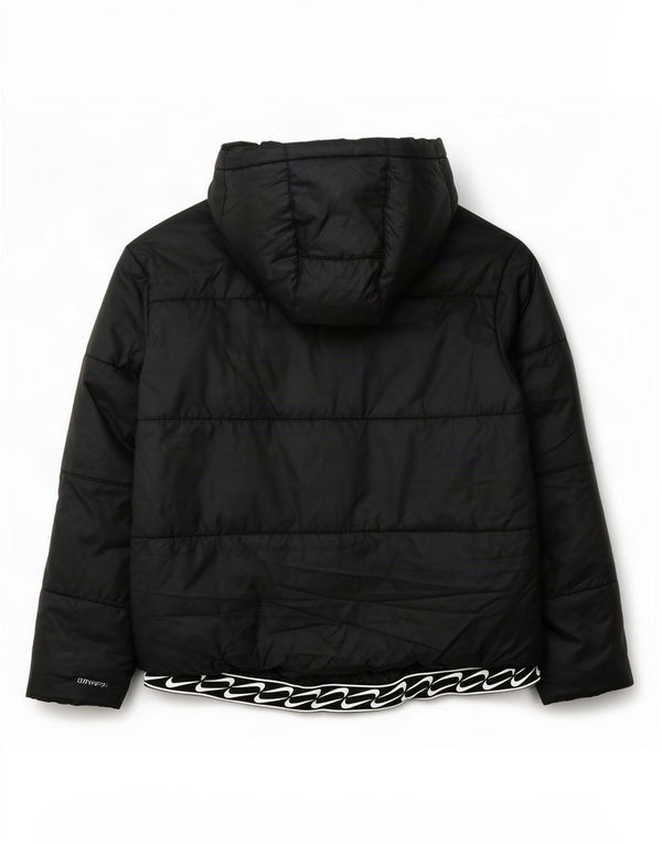 Γυναικείο Nike Therma-Fit γραφικό μπουφάν με κουκούλα UK 18 XL μαύρο