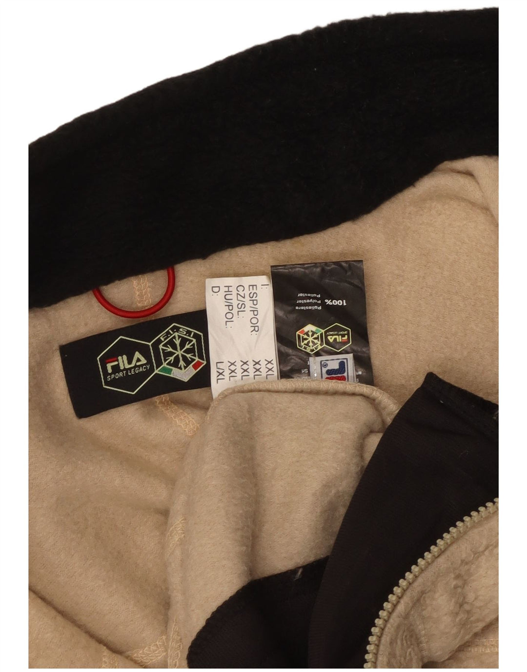 Fila Ανδρικό Fleece Jacket UK 40 Large Beige Polyester