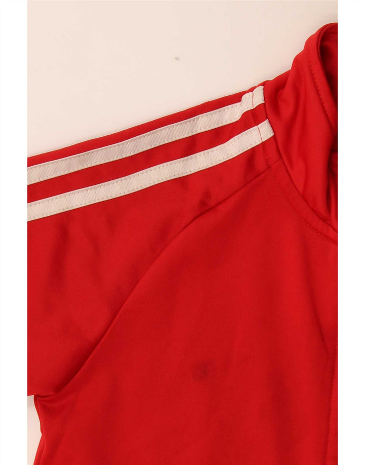 Τοπ μπουφάν Adidas Boys Tracksuit 6-7 Years Red Colourblock