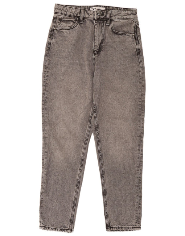 Zara Γυναικείο τζιν κωνικό EU 36 XS W26 L27 Γκρι βαμβακερό