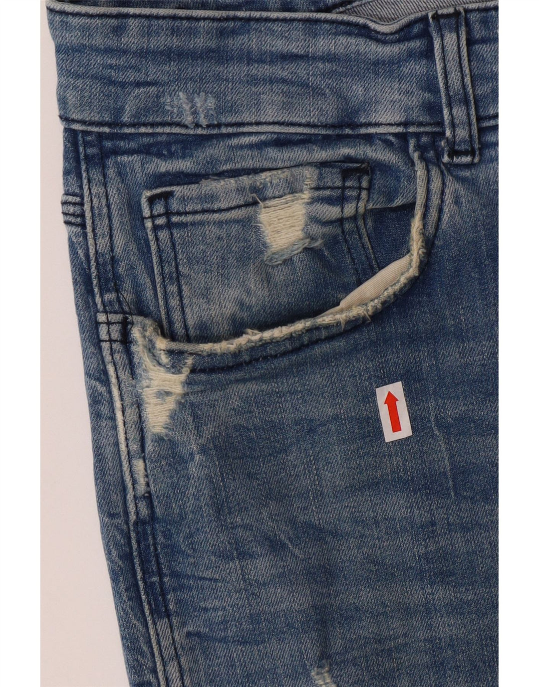 ZARA Womens Distressed Slim Jeans EU 42 Large W32 L30 Blue Vintage Zara and Second-Hand Zara from Messina Hembry 