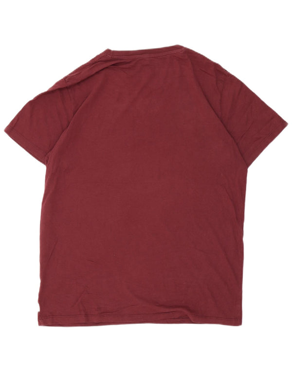 Jack & Jones Ανδρικό T-Shirt Top μεγάλο μπορντό βαμβακερό