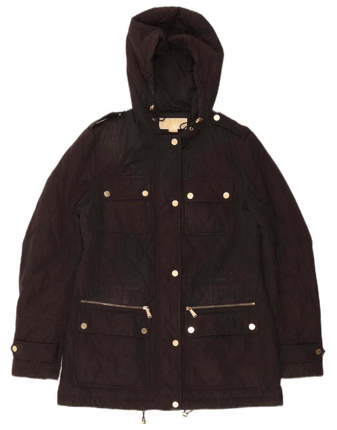 MICHAEL KORS Γυναικείο καπιτονέ μπουφάν με κουκούλα UK 10 Small Black