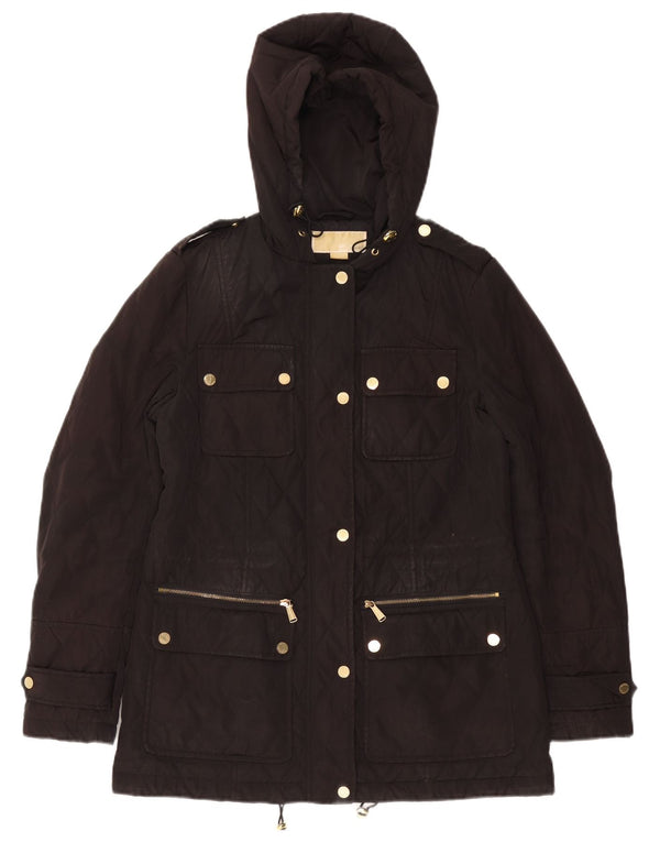 MICHAEL KORS Γυναικείο καπιτονέ μπουφάν με κουκούλα UK 10 Small Black