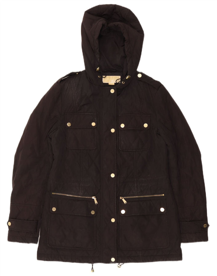 MICHAEL KORS Γυναικείο καπιτονέ μπουφάν με κουκούλα UK 10 Small Black