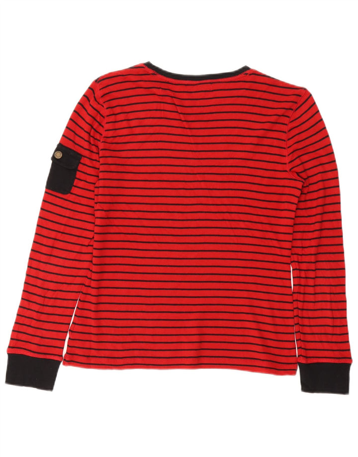 CHAPS Γυναικείο τοπ μακρυμάνικο UK 12 μεσαίο κόκκινο ριγέ βαμβακερό