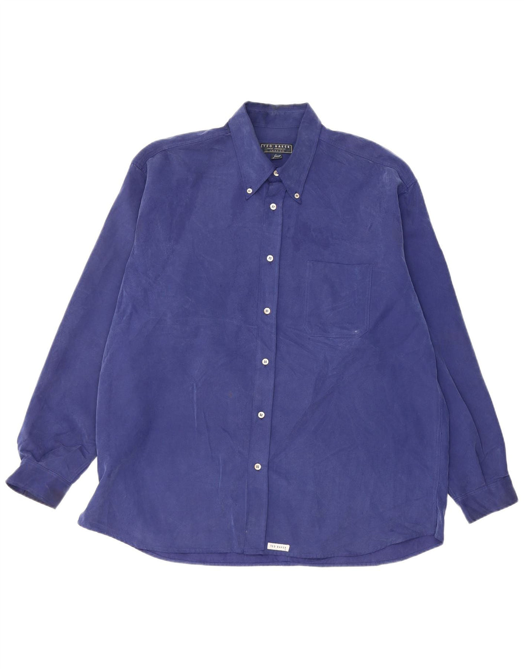 Ανδρικό πουκάμισο Ted Baker Size 4 Large Blue Polynosic
