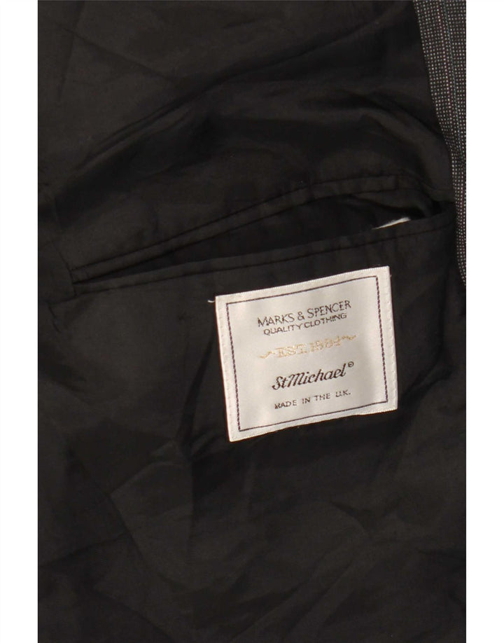 Marks & Spencer Ανδρικό σακάκι σακάκι με 2 κουμπιά UK 42 μεγάλο γκρι πολυεστέρα