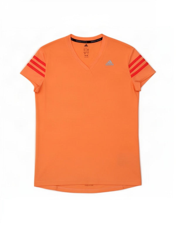 Adidas Γυναικείο T-Shirt Climalite Top UK 8/10 Small Orange Polyester