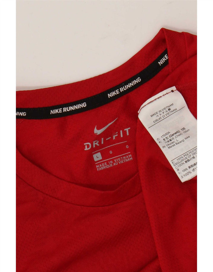 Ανδρικό T-Shirt Nike Dri Fit Top μεγάλο κόκκινο πολυεστέρα