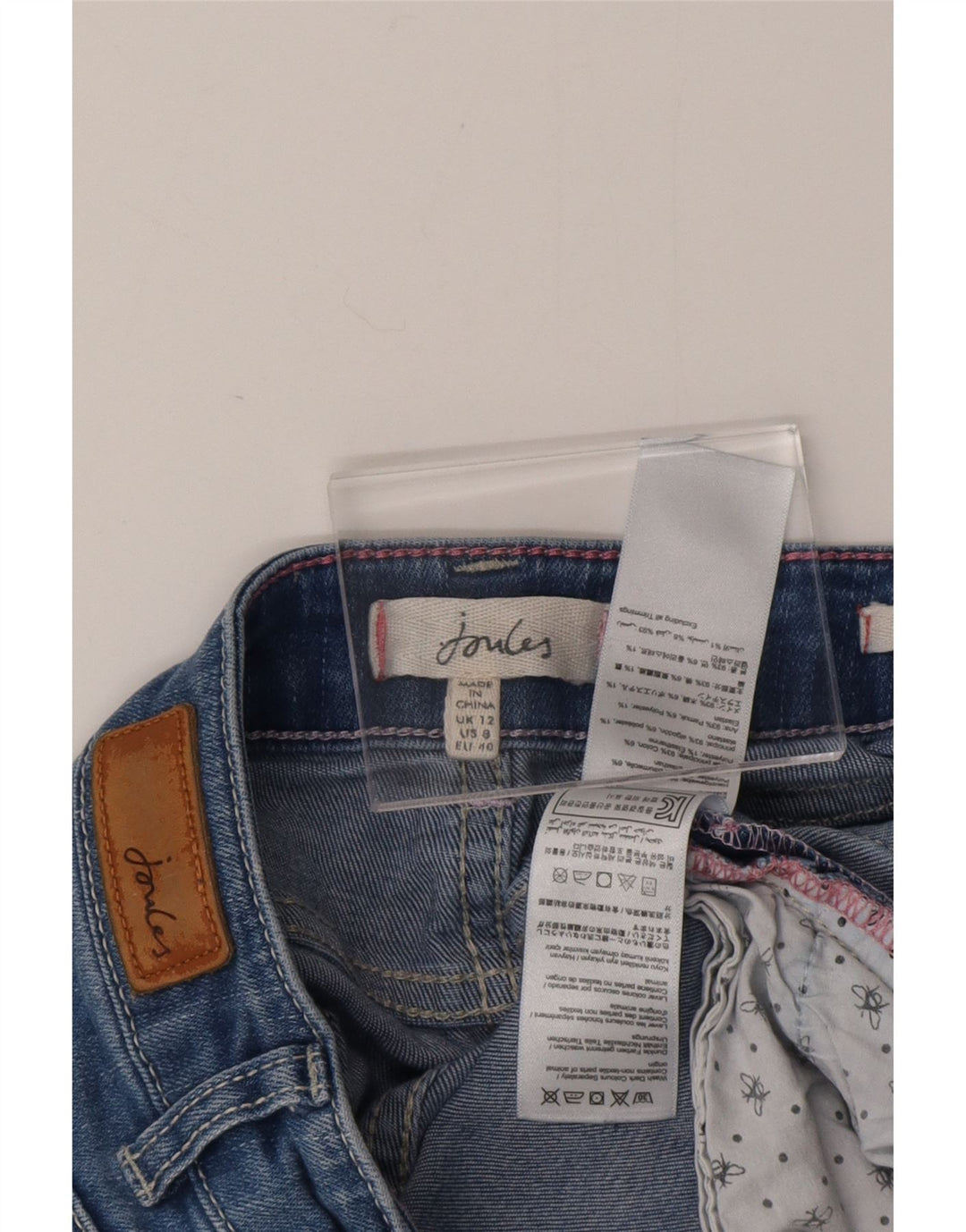 Joules Γυναικείο Cropped Jeans UK 12 Medium W30 L25 Blue Cotton