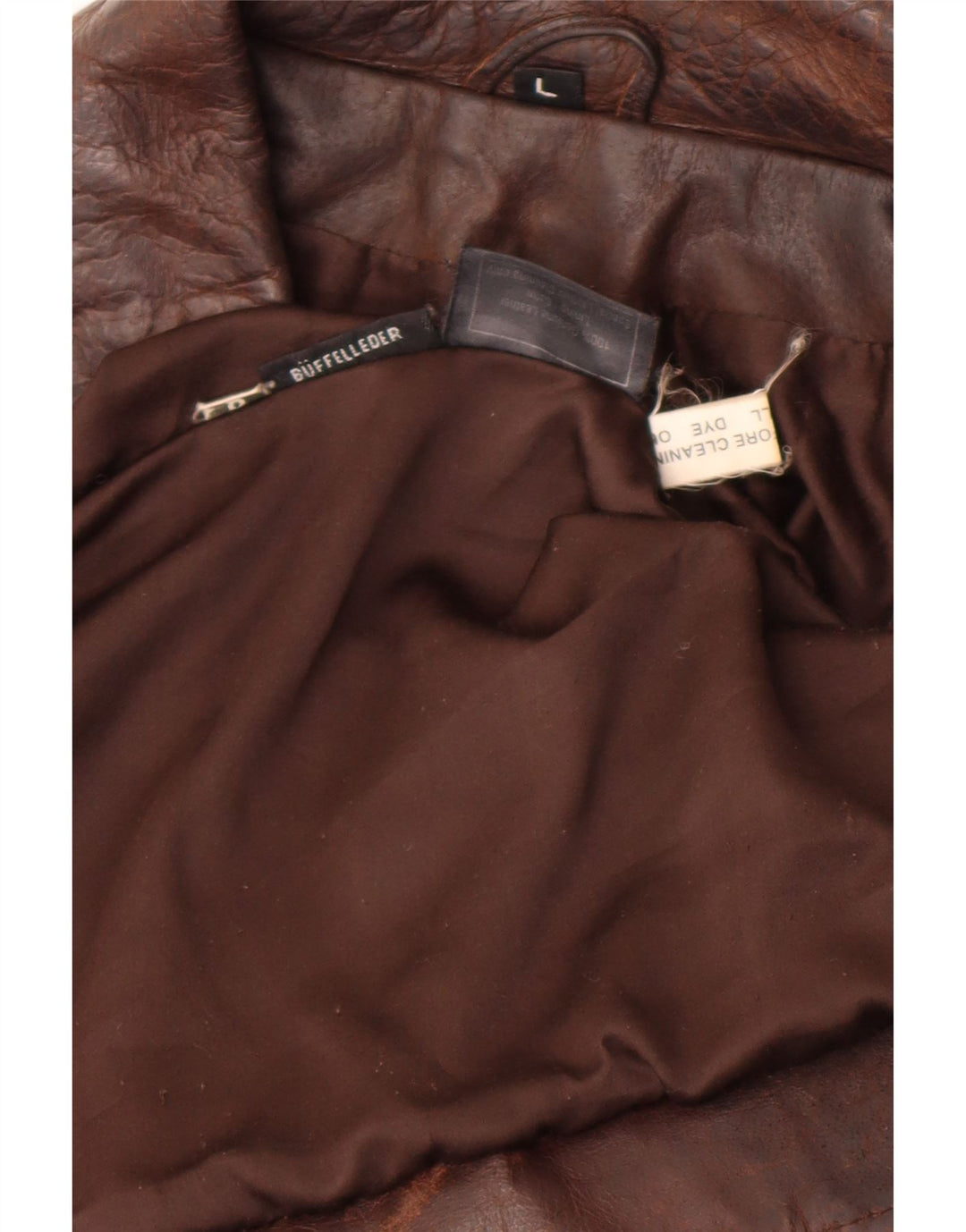 Vintage Γυναικείο Δερμάτινο Μπουφάν UK 14 Large Brown Δερμάτινο