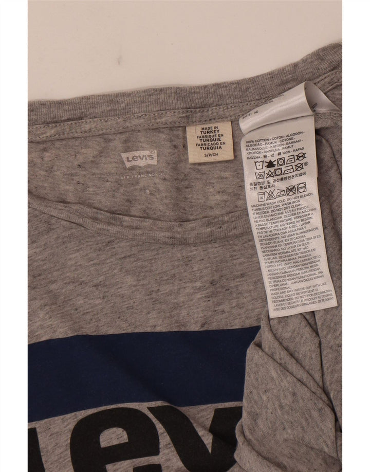 Γυναικείο γραφικό μπλουζάκι Levi's Top UK 10 Small Grey Flecked Cotton