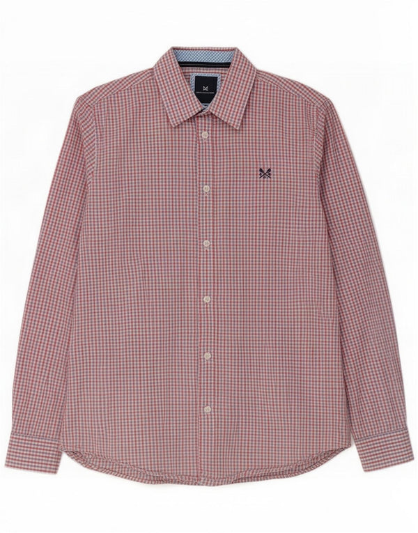 Crew Clothing Ανδρικό πουκάμισο Slim Fit Large Red Check Cotton