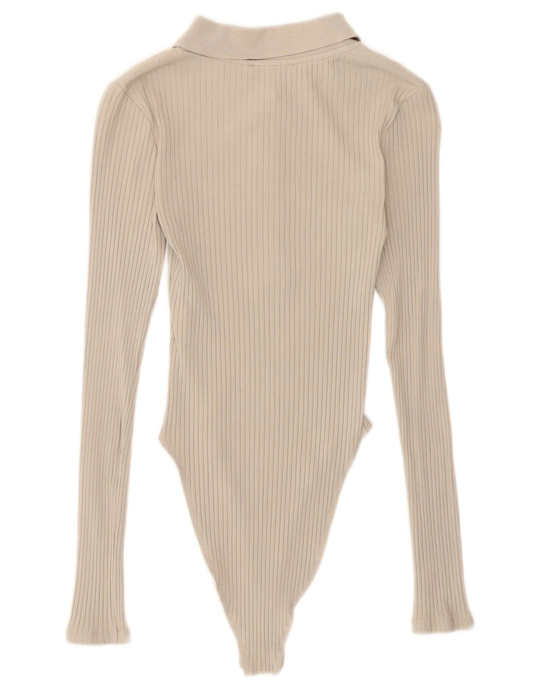 Zara Γυναικείο μακρυμάνικο κορμάκι UK 8 Small Beige βαμβακερό