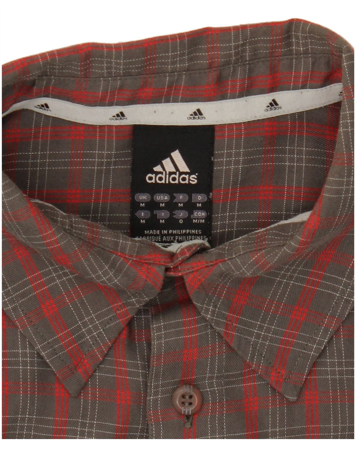 Ανδρικό φανελένιο πουκάμισο Adidas σε μεσαίο γκρι