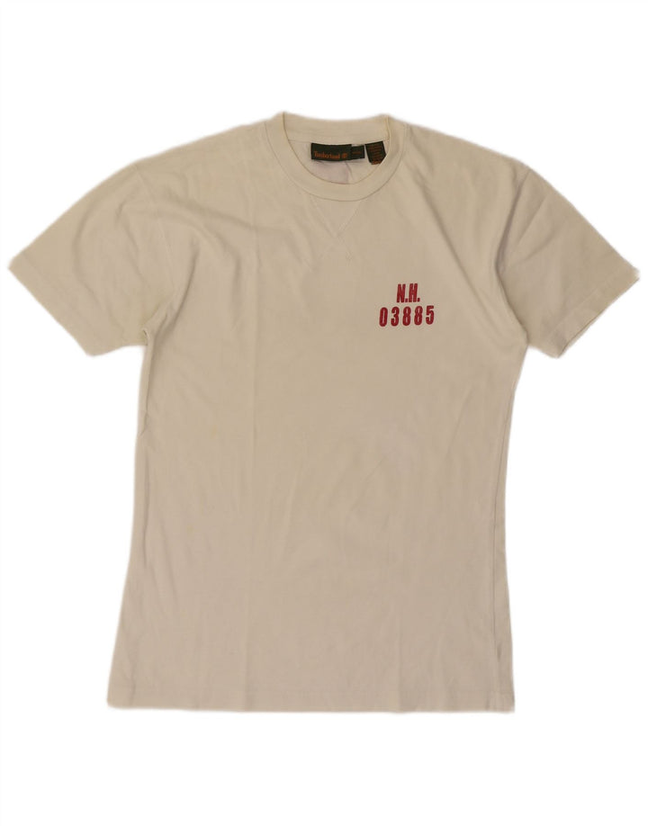 Ανδρικό γραφικό T-Shirt Timberland Top Μικρό λευκό βαμβακερό