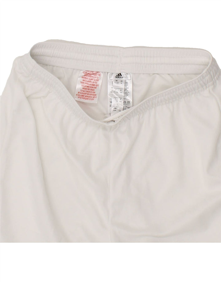 ADIDAS Boys Aeroready Sport Shorts 11-12 Years White Polyester Vintage Adidas and Second-Hand Adidas from Messina Hembry 