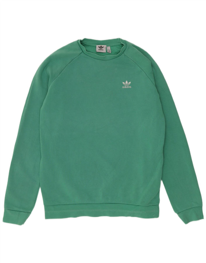 Ανδρικό φούτερ Adidas Jumper Μεγάλο πράσινο βαμβακερό