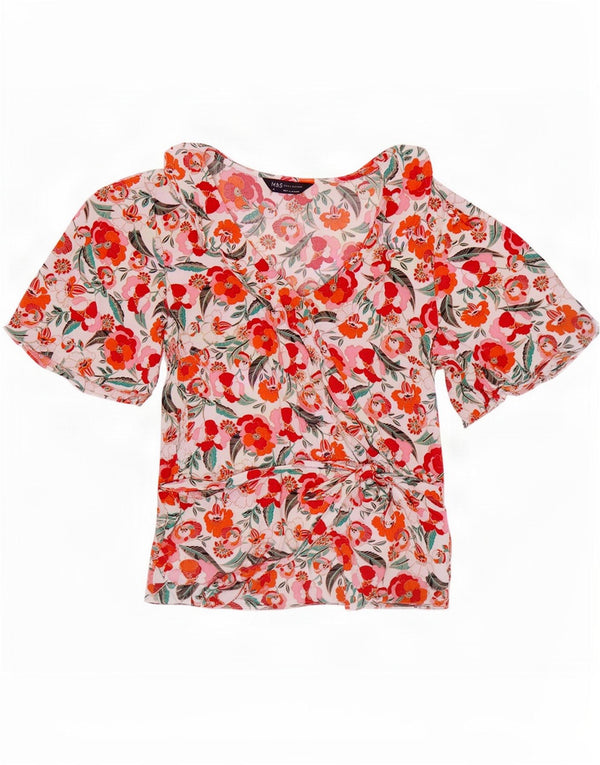 Γυναικεία μπλούζα Marks & Spencer Top 10 Μικρές πολύχρωμες φλοράλ βισκόζη