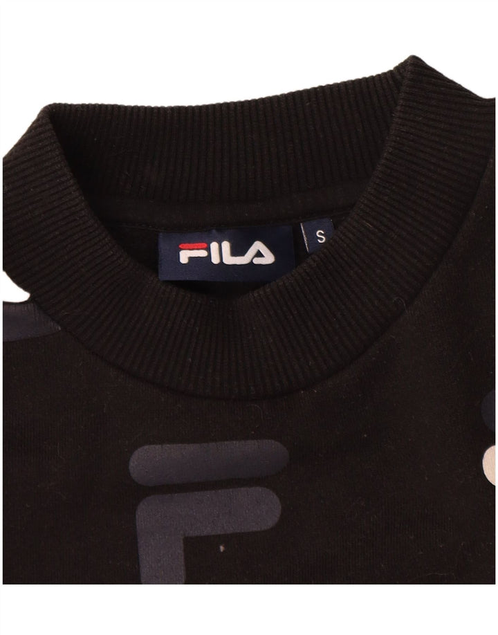 Fila Γυναικεία Φούτερ με γραφικά Crop Jumper UK 10 Small Black