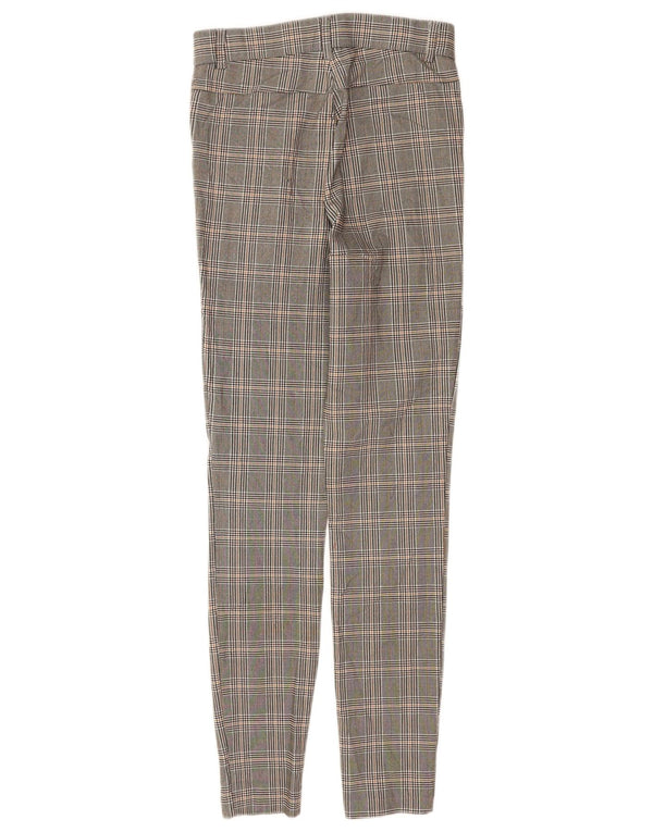 Zara Γυναικείο Skinny Casual Παντελόνι XS W24 L28 Grey Check Viscose
