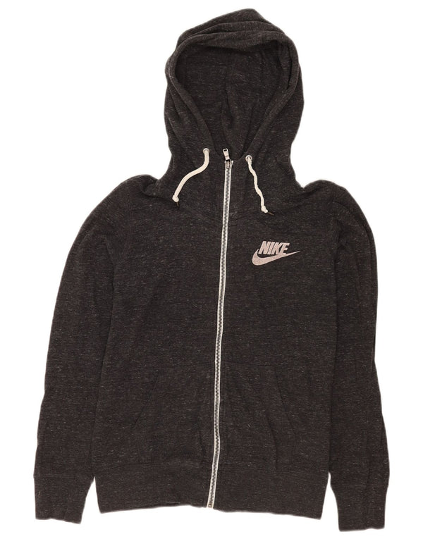 Γυναικείο πουλόβερ Nike με φερμουάρ UK 12 Βαμβακερό μεσαίο γκρι