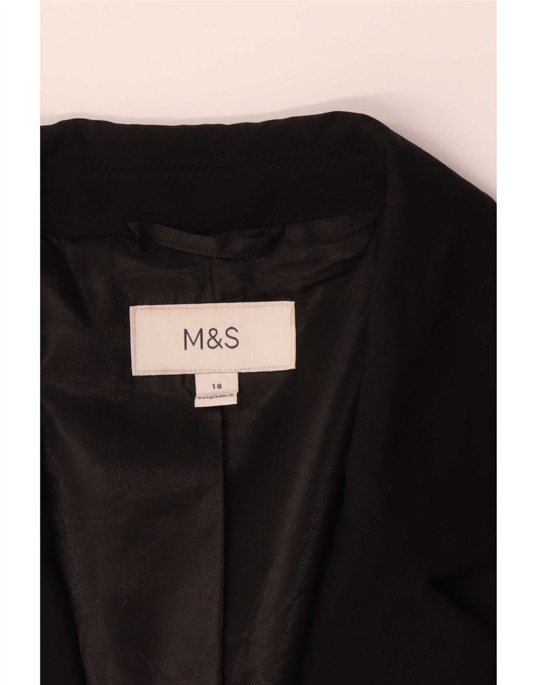 Marks & Spencer Γυναικείο Μπουφάν Blazer UK 18 XL Μαύρο Πολυεστέρας