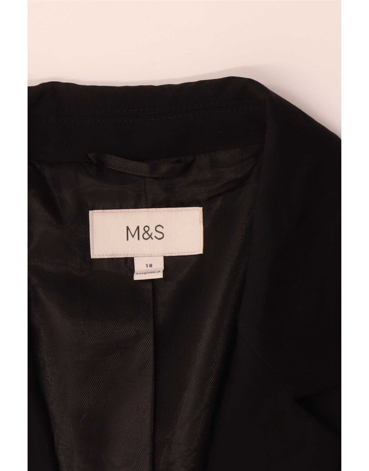 Marks & Spencer Γυναικείο Μπουφάν Blazer UK 18 XL Μαύρο Πολυεστέρας