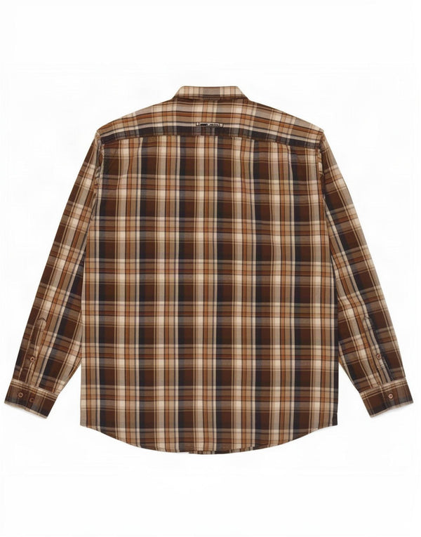 Ανδρικό πουκάμισο Camel Active 2XL Καφέ βαμβακερό καρό