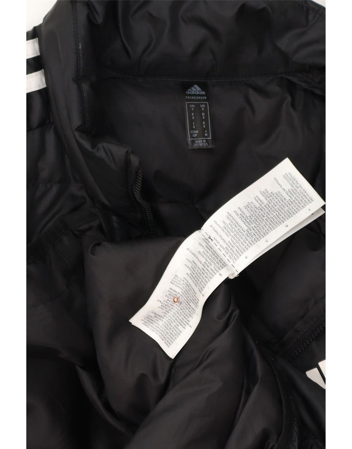 ADIDAS Mens Padded Jacket UK 36 Small Black Polyester