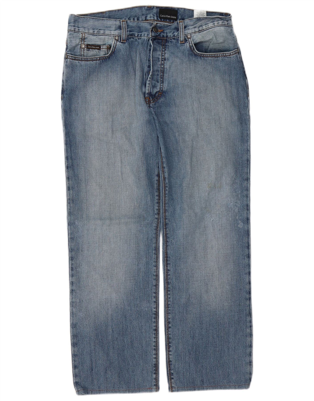 Ανδρικό τζιν Calvin Klein Distressed Straight W33 L27 Μπλε βαμβακερό