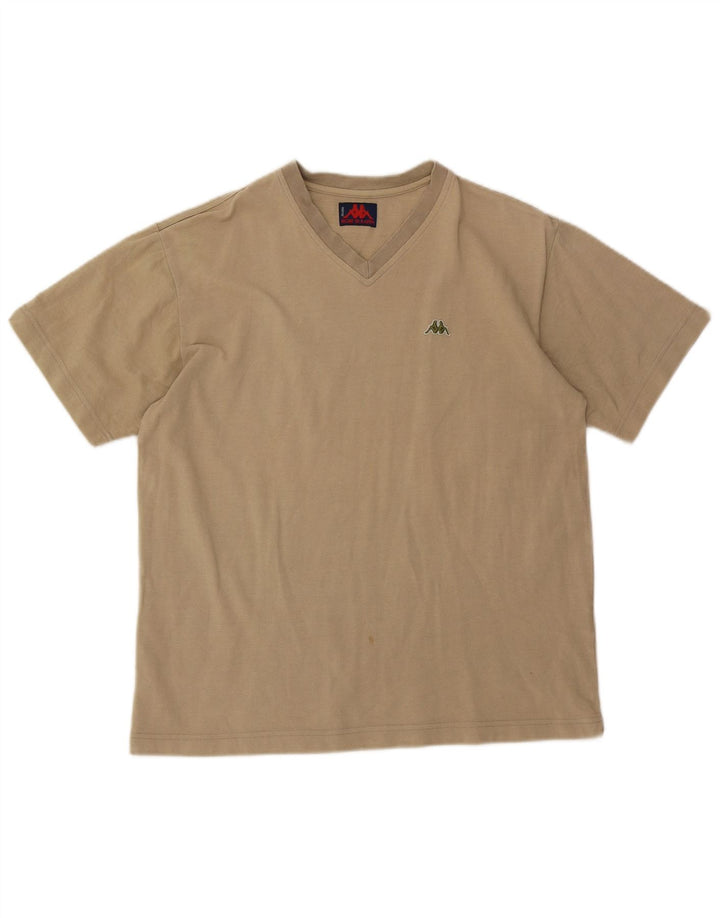 Ανδρικό T-Shirt Kappa Top Large Beige Βαμβακερό