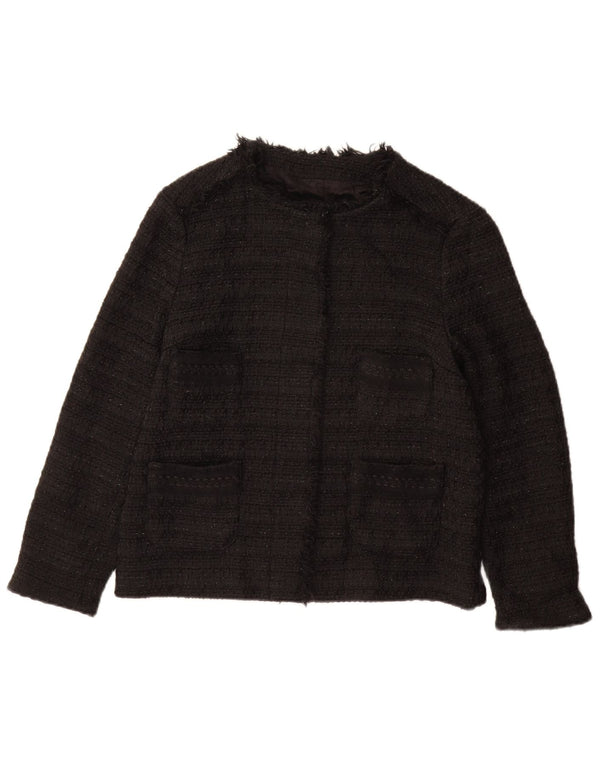 ZARA Γυναικείο Σακάκι Μπλέιζερ UK 12 Μεσαίο Μαύρο