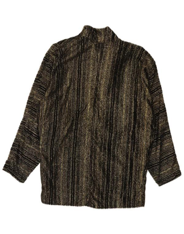 Vintage γυναικείο σακάκι 1 κουμπιού Blazer UK 16 μεγάλο μαύρο ριγέ