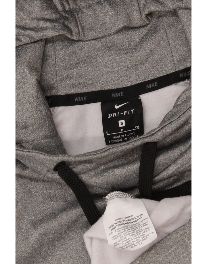 Ανδρικά κουκούλα με κουκούλα Nike Dri Fit Μικρός γκρι πολυεστέρας