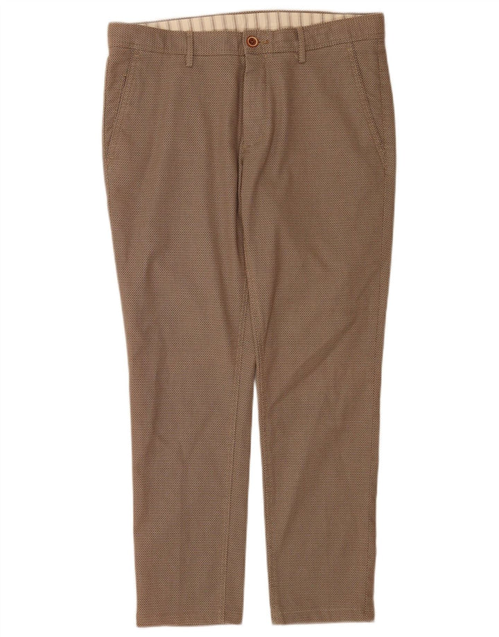 Ανδρικό παντελόνι Chino Massimo Dutti EU 40 Medium W31 L27 Καφέ γεωμετρικό