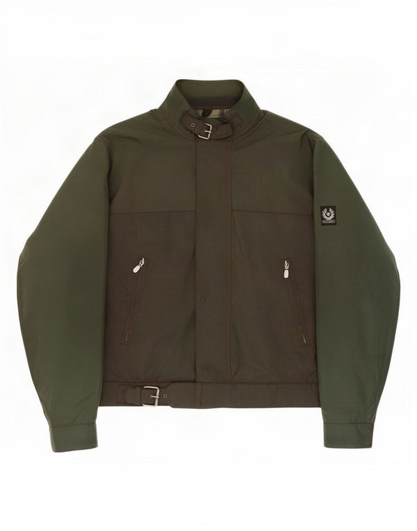 Belstaff Ανδρικό Μπουφάν Racer UK 36 Small Green Colourblock Βαμβακερό