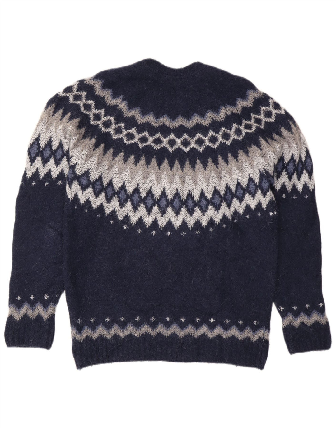 Massimo Dutti Γυναικείο πουλόβερ με λαιμόκοψη UK 16 Large Navy Blue