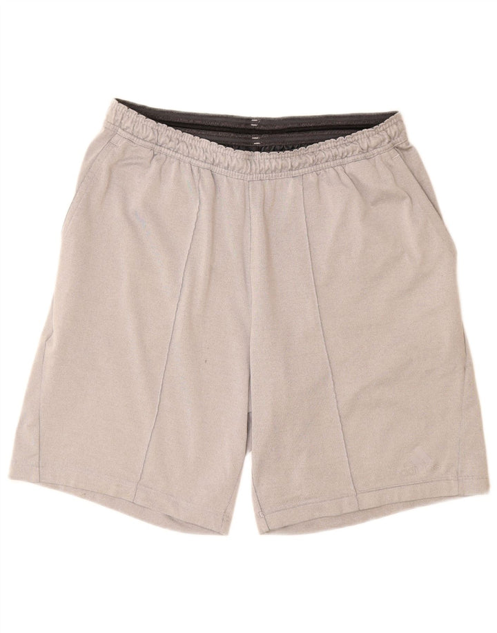 Ανδρικό αθλητικό σορτς ADIDAS Climacool με μεγάλο γκρι πολυεστέρα